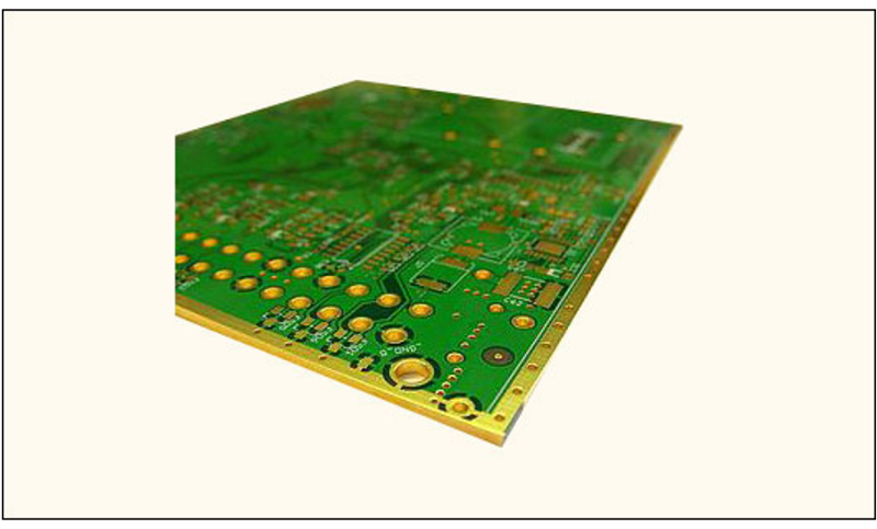 edge plating pcbresin plug holes pcb with gold fingers on pcb outline5